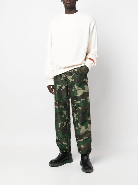 Camo logo-patch track-pants