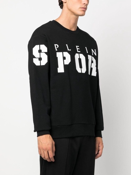 LS logo-print cotton jumper