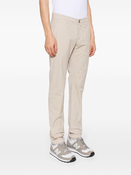 mid-rise cotton chino trousers