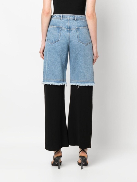 Deconstruct straight-leg jeans