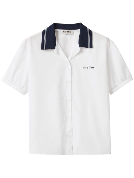 logo-embroidred poplin shirt