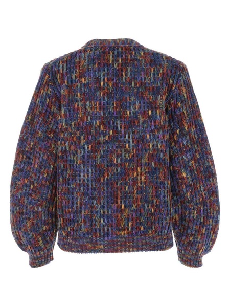 multicolour v-neck cardigan