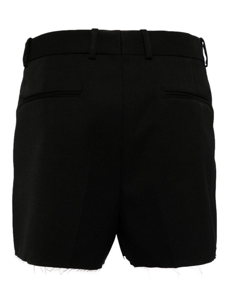 pleated virgin-wool shorts