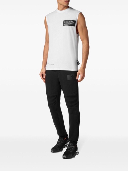 logo-print sleeveless T-shirt