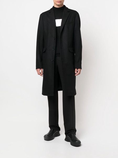 single-breasted wool coat 