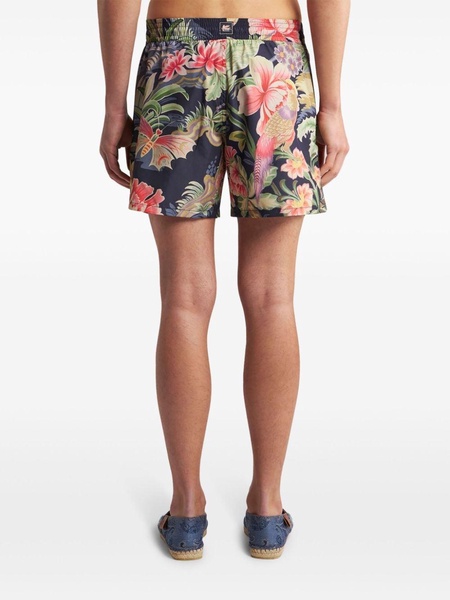 floral-print swim shorts