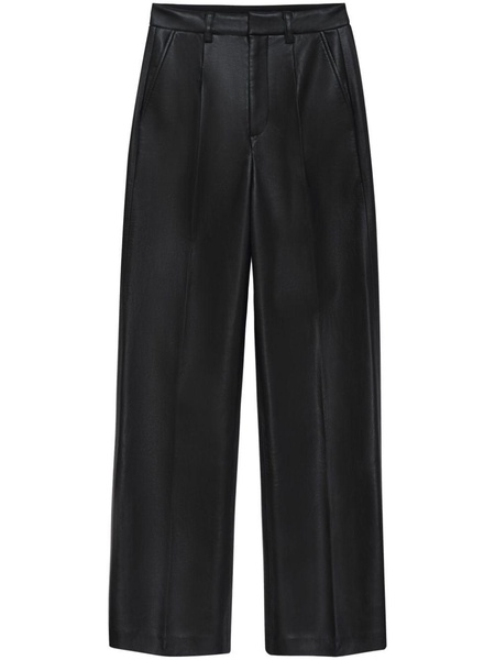 wide-leg recycled-leather trousers