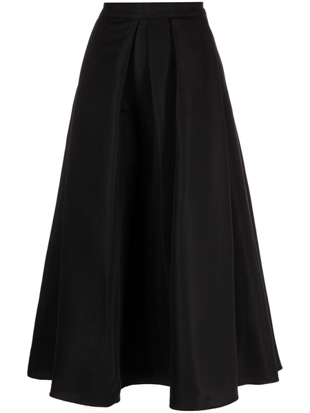 Leighton pleated A-line skirt