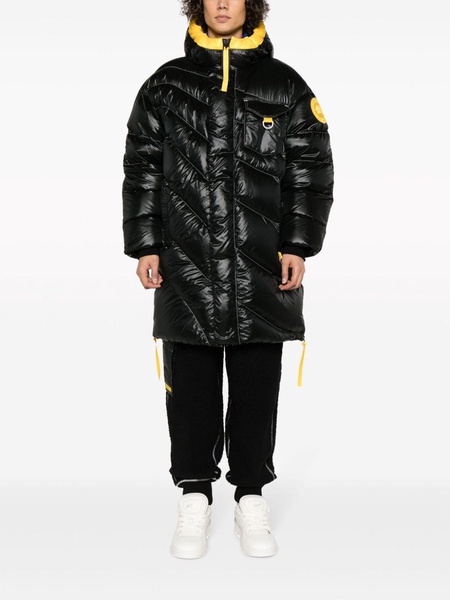 x Pyer Moss hooded quilted down coat