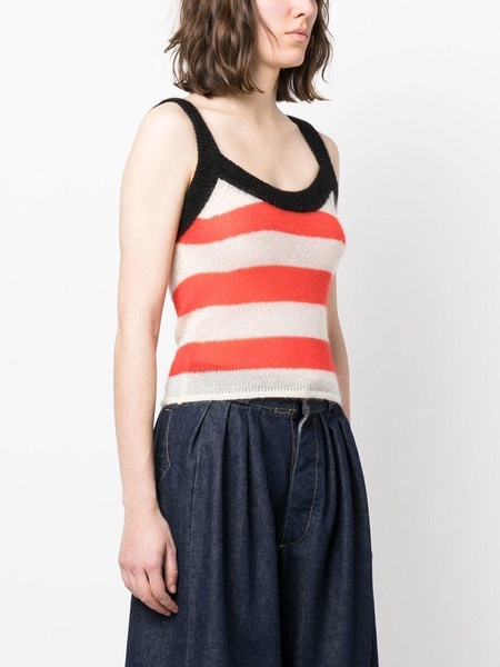 striped-knit tank top