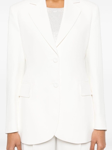 single-breasted crepe blazer