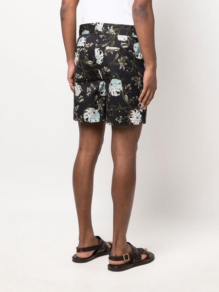 floral-print chino shorts