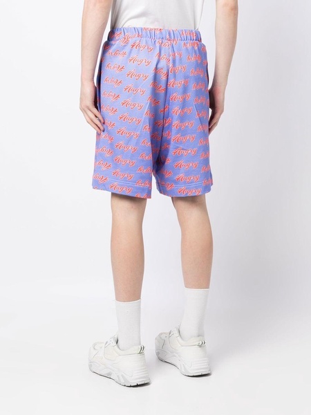 all-over Angry-print shorts