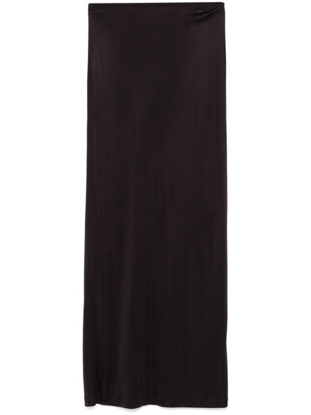 satin-finish maxi skirt