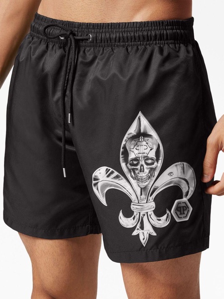 logo-patch swim shorts 