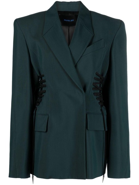 drawstring-fastening blazer