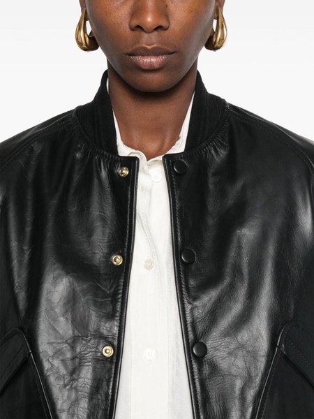 leather bomber jacket