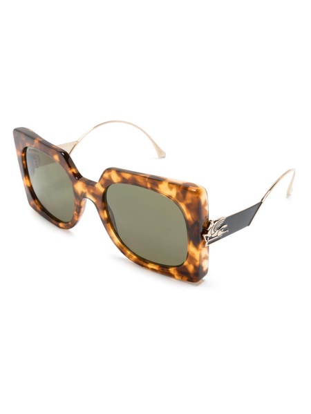 tortoiseshell oversize-frame sunglasses