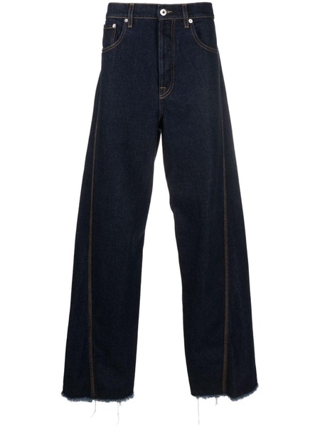 Twisted wide-leg jeans