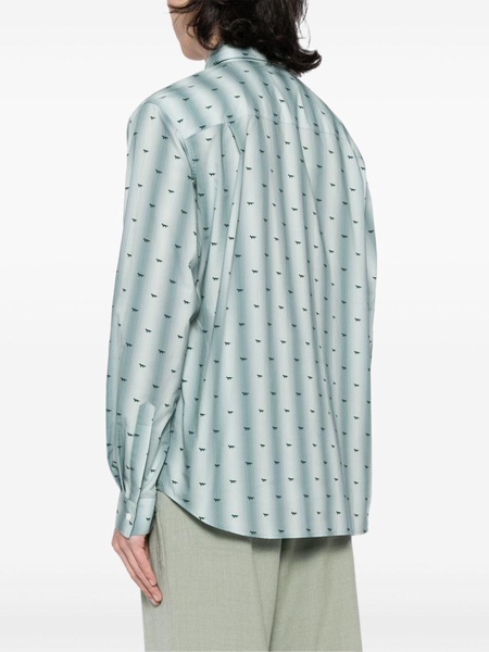 Green Fox Print Cotton Shirt