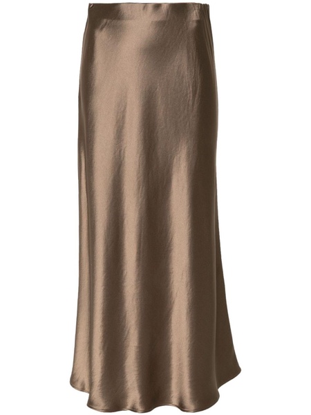 Boshan satin midi skirt