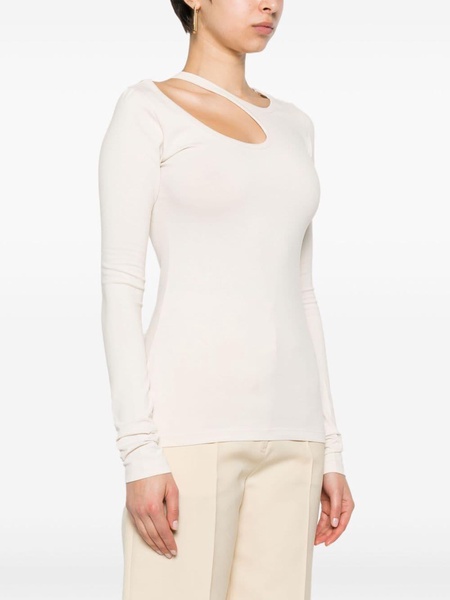 long-sleeve asymmetric T-shirt