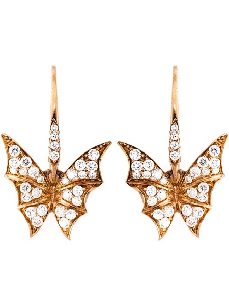 diamond wing earrings