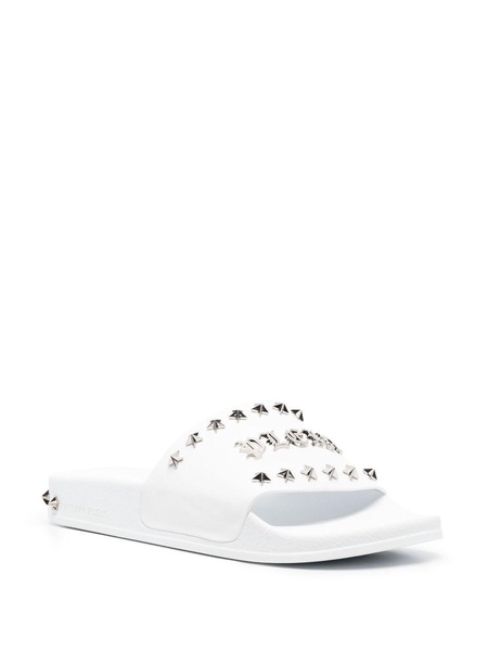 Gothic Plein stud-studded slides