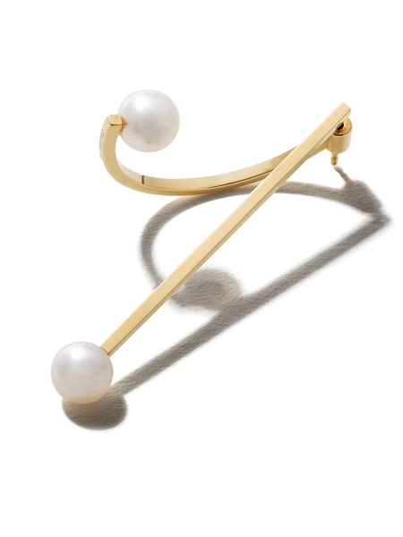 18kt yellow gold Collection Line Kinetic Akoya pearl earrings