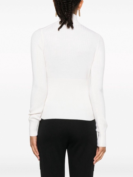 ribbed-knit wool jumper