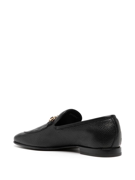 horsebit-buckle leather loafers