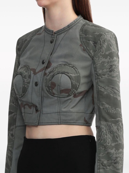 Regenerated Camo cropped jacket