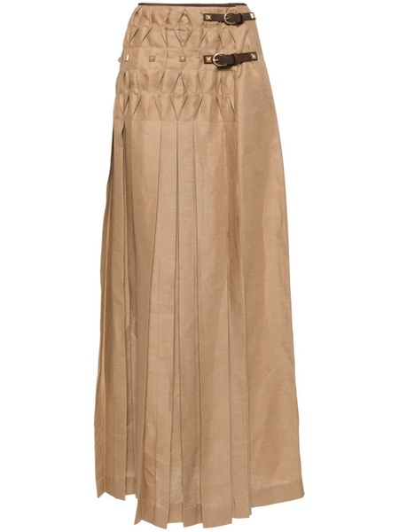 gathered maxi skirt