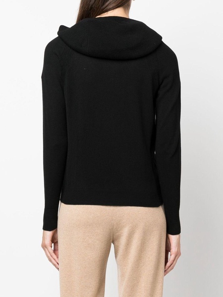 cashmere hooded cardigan