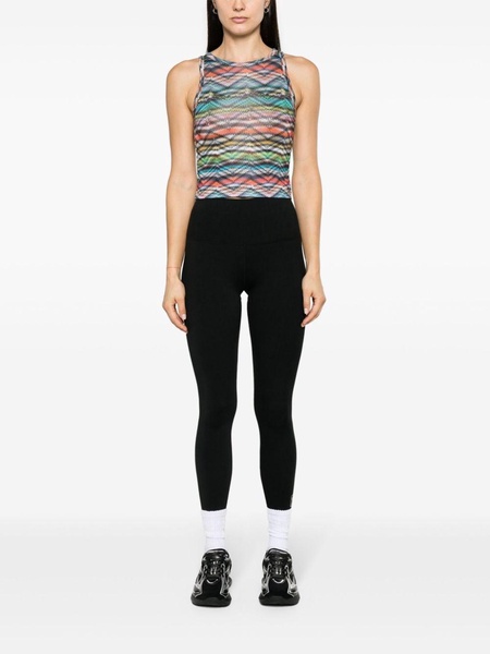 zigzag-print performance tank top