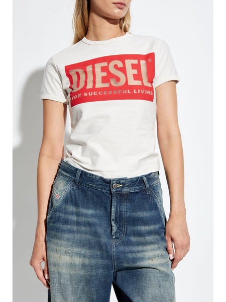 Diesel Logo Cotton T Shirt