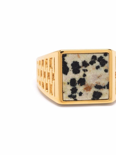 Fused dalmatian signet ring