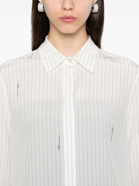 pinstriped shirt