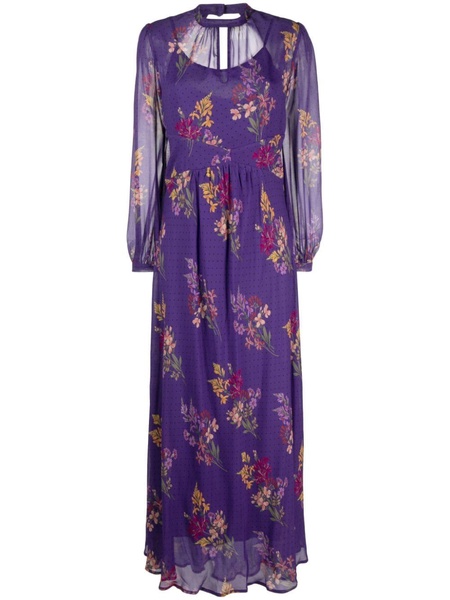 floral-print georgette maxi dress