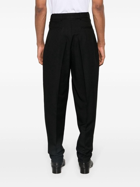 pleated tailored trousers