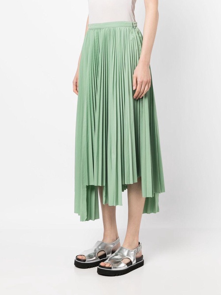 asymmetric pleated skirt