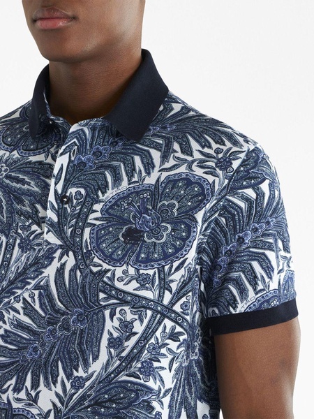 all-over graphic-print polo shirt