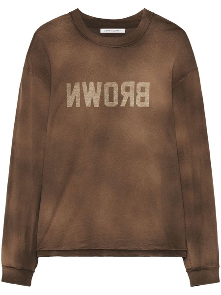 Rush Brown-print cotton sweatshirt