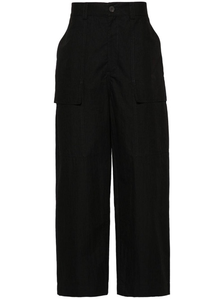 gabardine tapered trousers