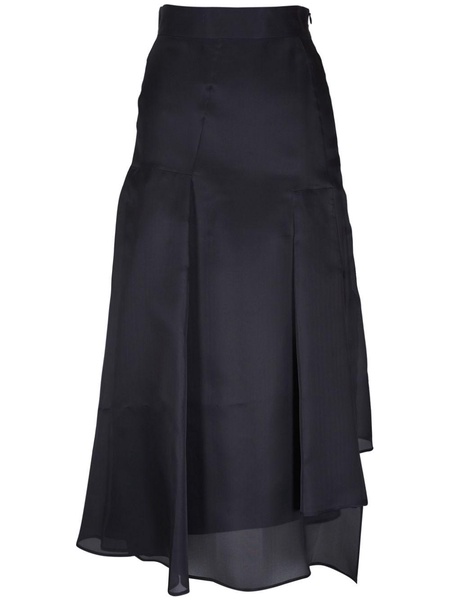 asymmetric pleated skirt