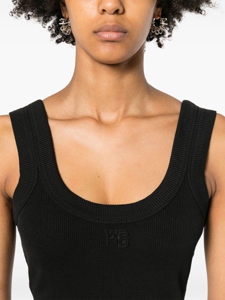 embossed-logo tank top