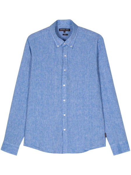 slub-texture linen shirt 