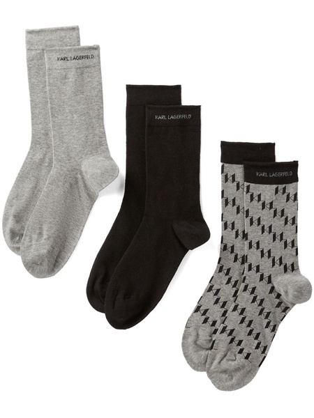 K/Monogram organic cotton socks (pack of three)