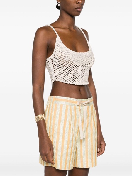 cropped crochet top