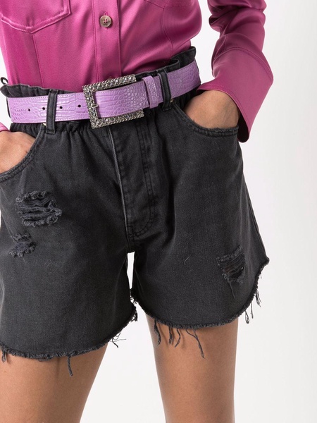 distressed denim shorts